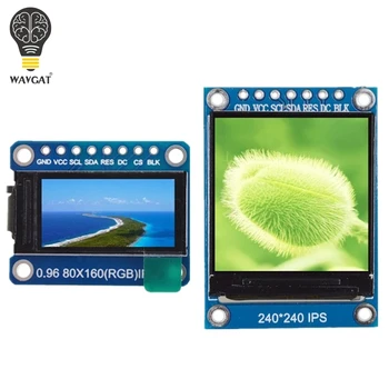 WAVGAT TFT Ekranas 0.96 / 1.3 colių IPS 7P SPI HD 65K Spalvotas LCD Modulis ST7735 / ST7789 Ratai IC 80*160 240*240 (Ne OLED)
