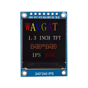 WAVGAT TFT Ekranas 0.96 / 1.3 colių IPS 7P SPI HD 65K Spalvotas LCD Modulis ST7735 / ST7789 Ratai IC 80*160 240*240 (Ne OLED)