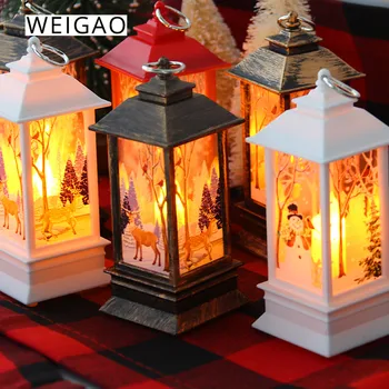 WEIGAO Kalėdų Mini Žibintai Led Arbatos Žvakių Lemputė Kalėdų Dekoracijas Namuose Led Šviesos Kalėdų Medžio dekoro Naujųjų Metų Gimtadienį Dovanų