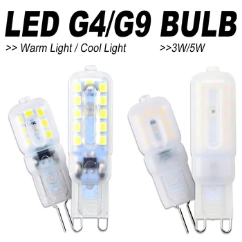 WENNI LED Lemputės 220V G9 G4 Mini LED Lempos, šviesos srautą galima reguliuoti Žvakių Šviesos Kukurūzų Lemputė 3W 5W Šviestuvo LED Apšvietimas Pakeisti Halogeninės Lempos, 2835
