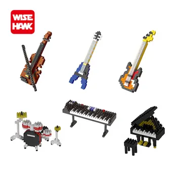 WiseHawk Mini Mielas Veiksmų Skaičius, Muzikos instrumentų Saugaus ABS Plastiko Statybos blokus 
