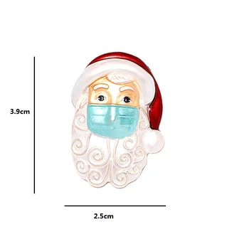 Wuli&baby 2021New Veido Santa Claus ir Kalėdų Sagės Moterys Vyrai Emalio Naujųjų Metų Sagės, Segtukai, Dovanos