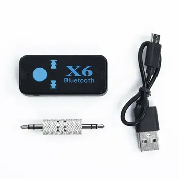 X6 Belaidžio Bluetooth4.1 Garso Muzikos Imtuvas, Stereo Automobilinis Adapteris 3,5 mm AUX Automobilinio Rinkinio Parama TF Kortelę A2DP Mp3