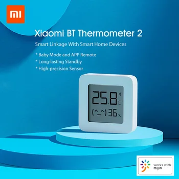 Xiaomi Mijia Bluetooth Termometras, 2 Belaidžiai Protingas Elektros Skaitmeninis Termometras su Drėgmėmačiu Drėgmės Jutiklis Dirbti su Mijia APP