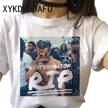 Xxxtentacion Marškinėliai Moterims Harajuku Hip-Hop Marškinėlius Mados Rip Moterų Drabužiai Rap Atsitiktinis Femme T-shirt Ullzang 90s Viršūnes Tees