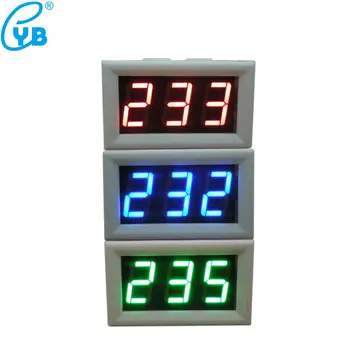 YB27 Trys Laidai LED Skaitmeninis voltmetras Voltmeter DC 0-10V 0-30 V 0-100V 0-300V 0-600V Įtampos Detektorius Volt Skydelis MeterTester