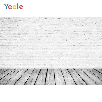 Yeele Tapetai Balti pelenai Plytų Siena Grunge Grindų Fotografijos Backdrops Asmeninį Fotografijos Fonas fotostudija