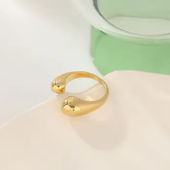 Yhpup 14 K Paprastų Geometrinių Atidaryti Žiedas Mados Aukso Metalo Piršto Žiedą, Moterims Pareiškimą кольцо Papuošalai Šalis Dovana 2020 m.