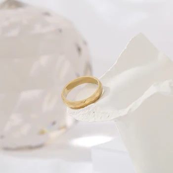 Yhpup Paprasto Metalo, Nerūdijančio Plieno Žiedas Moterų Mados Aukso Bagues Pour Femme Papuošalai Vestuves Dovanų Priedai 2020 m.
