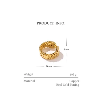 Yhpup Prekės Turo Atidarymo Žiedas Mados Aukso Metalo Vario Papuošalai Moterims, Pareiškimas, Reguliuojamas Žiedo Osioms Šalies Dovanų 2020 m.