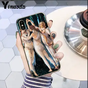 Yinuoda meno tapybos Veneros Gimimas savaime lovec Minkštas Telefono Dangtelis iPhone8 7 6 6S Plus X XS MAX 5 5S SE XR 10 11 11pro 11promax