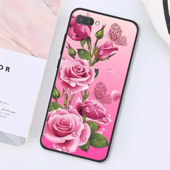Yinuoda Raudona drugelis ant balto rožės gėlių Telefoną Atveju Huawei Honor 8A 8X 9 10 20 Lite 7A 5A 7C 10i 9X pro Žaisti 8C