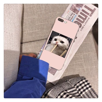 Yinuoda Rausvos spalvos, Estetinės cute kačių Klientas Aukštos Kokybės Telefono dėklas skirtas iPhone 8 7 6 6S Plius 5 5S SE XR X XS MAX 11 pro max