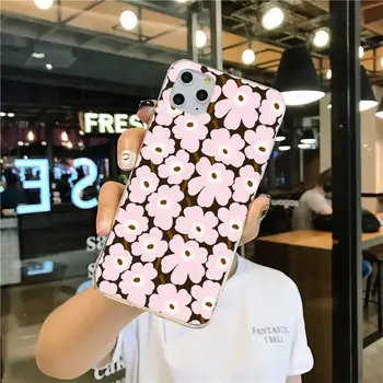YJZFDYRM Marimekko Pink Gėlių Klientas Aukštos Kokybės Telefono dėklas skirtas iPhone 11 pro XS MAX 8 7 6 6S Plus X 5S SE 2020 XR dangtis
