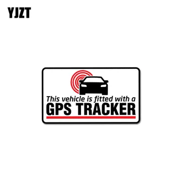 YJZT 11CM*6.2 CM Įspėjimo Automobilių Lipdukas PVC GPS Tracker Įrengtas Decal 12-1041