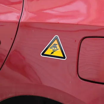 YJZT 12.6*14.3 CM Atkreipti Dėmesį Į Elektros Dėmesį Saugumo Įspėjimo Automobilių Lipdukai Priedai C30-0489