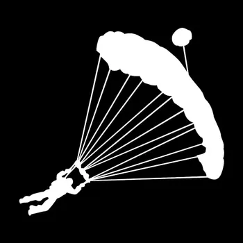 YJZT 17.7 CM*16,2 CM Skydiver Parašiutu Ekstremalus Sportas Mados Lipdukai Lipdukai Automobilio Stilius Vinilo Juoda/Sidabrinė C31-0218