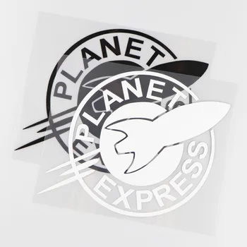 YJZT 18.3 CM*15.2 CM Planet Express Meniniu Žodžiai Vinilo Automobilių Lipdukai, Aksesuarai, Juoda/Sidabrinė 4A-0236