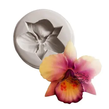 Yueyue Sugarcraft Orchidėja gėlė silikono nėriniais pelėsių tortas dekoravimo priemonės confeitaria moldes silikono minkštas torto formą kepimo