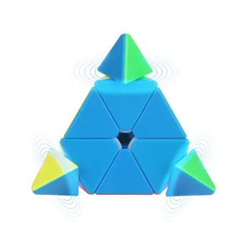 YUXIN Juoda Kirin MAGIC CUBE 3x3 Piramidės Stickerless Kubo Cubo Magico Įspūdį Žaislas Vaikams, Vaikų Dovanų