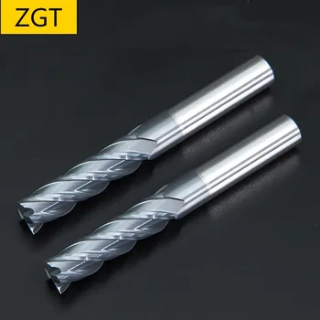 ZGT Metalo Pjovimo CNC Endmills Volframo Plieno Malimo Cutter HRC50 4 Fleita 10mm 12mm kaip 14mm 16mm 18mm 20mm Lydinio Karbido Pabaiga Malūnas