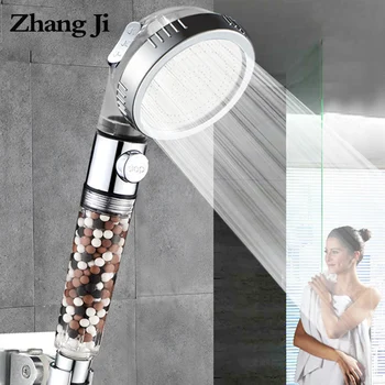 Zhang Ji Nauja Versija Geriausių pardavėjų Filtras kamuolius SPA dušo galvutė su stabdymo mygtukas, 3 Režimai, reguliuojamas dušo galvutė