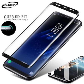 ZLNHIV visiškai padengti stiklo samsung Galaxy S7 krašto S8 S9 S10 plius grūdintas ant stiklo telefono screen protector apsauginė plėvelė