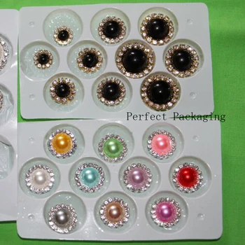 ZMASEY 10vnt/Daug 15mm Perlas Vestuvių Diamond mygtukai Veiksnys, Rozetės Cirkonio mygtukus 