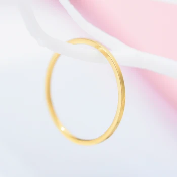 ZMZY Apvalūs Žiedai Moterims, Plona Nerūdijančio Plieno Vestuvinį Žiedą, Paprastumas bižuterijos Didmeninė bijoux 1mm