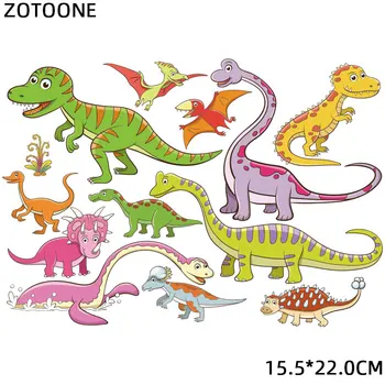 ZOTOONE Animacinių filmų Dinozaurų Rinkinys Pleistras Geležies Didelis Dydis Lipdukai 