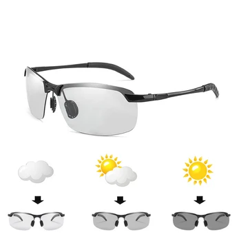 ZXRCYYL Naujas Mados Photochromic Poliarizuoti Akiniai nuo saulės Vyrams, Prekės ženklą, Dizainą, vairavimo Chameleon Spalva Saulės akiniai UV400