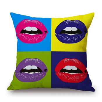 ZXZXOON Pop art lūpų Namų tekstilės dekoratyvinis mesti pagalvės užvalkalą padengti sofa namų dekoro rubisafe de almofadas 45x45cm