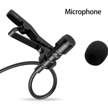 Įvairiakryptė Metalo Mikrofonas (3,5 mm Jack Lavalier prisegamas Mikrofonas Mini Garso Mikrofonas, skirtas Kompiuteris, Nešiojamas Mobilusis Telefonas