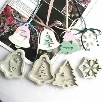 Įvairių akyto dervos pelėsių silikono formos pilka Kalėdų eglutė snaigės Kalėdų gipso kartono pyragas apdaila priedai