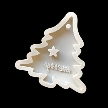 Įvairių akyto dervos pelėsių silikono formos pilka Kalėdų eglutė snaigės Kalėdų gipso kartono pyragas apdaila priedai