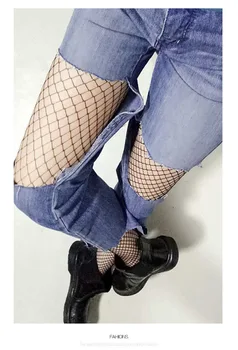 Šalis Tuščiaviduriai iš seksualios pėdkelnės moterų Tinklinio juoda moterų pėdkelnės gyvulių slim žvejybos tinklas kojinės klubas šalies trikotažo TT016-1pcs