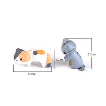 Šeimos Miniatiūriniai Katė Gyvūnų Statulėlės Modelis Dervos Amatų Micro Kraštovaizdžio Namų Dekoro Miniatiūriniai Pasakų Sodo Puošmena Priedai