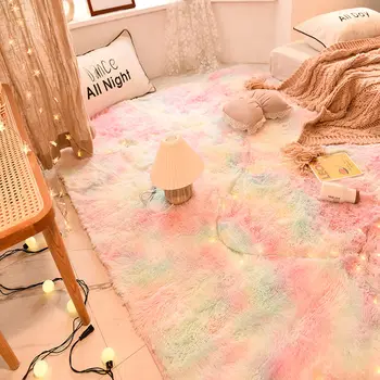 Šiuolaikinės kilimų gyvenimo kambario, miegamasis pliušinis grindų kilimėlis neslidus minkštus absorbentas kilimų namų puošybai pėdos padas pritaikytas