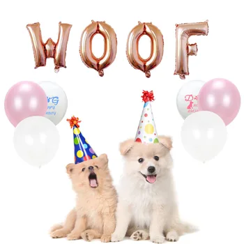 Šuo gimtadienio balionai AU raidžių balionas pet products gimtadienio skrybėlę rose gold globos šalis reikmenys, gyvūnų safari šaliai dekoro