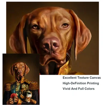 Šuo Karinę Uniformą Drobės, Paveikslai ant Sienų, Menas, Plakatų Ir grafikos Klasikinės Gyvūnų, Šunų Bendrieji Meno Nuotraukas Cuadros