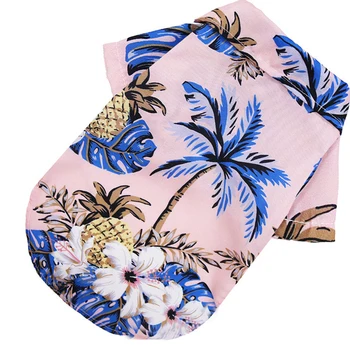 Šuo Marškinėliai Drabužių Vasaros Paplūdimio Drabužiai Vest Pet Drabužiai Gėlių T-Shirt Havajų Mažųjų Didelė Katė, Šuo Čihuahua