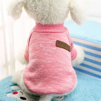 Šuo Megztiniai megztinis mados šunį vest classic pet megztinis mažų šunų mažylis Kvėpuojantis marškinėliai pet supplies 15 spalvą pasirinkti