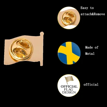 Švedija Garbanojimo Draugystės Vėliavos Metalo Atlapas Pin Jungtinių Tautų Ženklelis Pin-Atgal Kaklaraištis Ženklelis