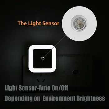 Šviesos Jutiklis Kontrolės Mini LED Nakties Šviesos 110V, 220V ES MUMS Plug naktinė lempa Lempos Vaikams, Vaikų Kambarį, Miegamojo Apšvietimas