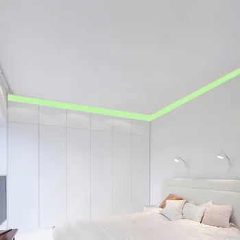 Švytinčios juostos baseboard Siena Lipdukas gyvenimo kambario, miegamasis Ekologiškų namų puošybai decal Švyti tamsoje 