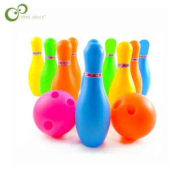 Žaislai, vaikų boulingo patalpose, sporto dėlionė baby spalva boulingo kūdikių dovanų 1 kamuoliukus+10 kovų LYQ