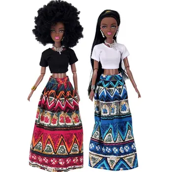 Žaislas Afrikos lėlės Amerikos Lėlės Priedai Kūno Sąnariai Gali Pakeisti Galva, Koja Perkelti Afrikos Black Girl Dovana Apsimesti, Žaislų Kūdikių