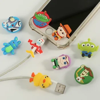 Žaislų Istorija figura anime Disney USB Įkroviklio Laidą Vijurkas Apsaugos Atveju Ausinių Laido Rankovės Vielos Apimti Duomenų Protector, iphone