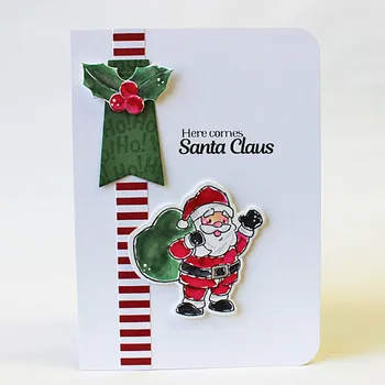 Žavinga Kalėdų Senelis Siunčia Jums Kalėdų Vaišės Die Cut+Aišku, Antspaudas Santa Claus+Frazių, Metalo Pjovimo Miršta+Aišku, Antspaudas 2019