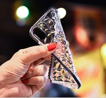 Želė Deimanto Modelis Case For iPhone 12 Pro Max Mini Aišku Kristalų Prabangus Minkštas gaubtas, Skirtas 